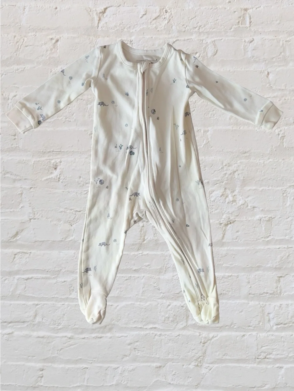COLORED ORGANICS PEYTON ZIPPER SLEEPER ARMADILLO SIZE 3-6M